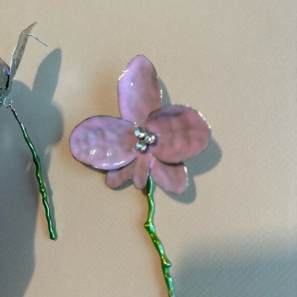 Flower drop earrings M715 - Picture 5 of 5